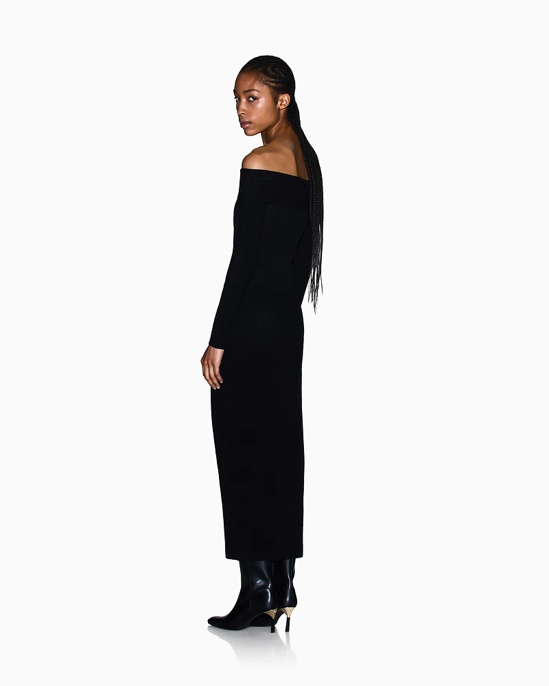 Armani Exchange - Long Dresses, Woman, Black, Size: