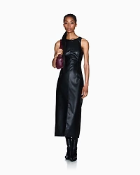 Longuette dress with slit