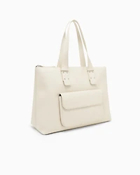 Handbag with external pocket