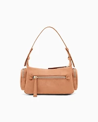 Armani Exchange - Large shoulder bag with side pockets, Woman, Camel, Size: TU
