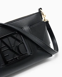 Color block shoulder bag with maxi logo