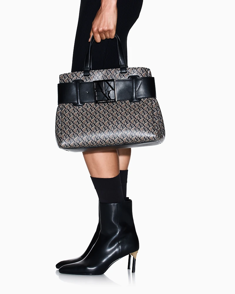 Handbag with allover logo