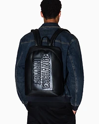 Backpack with embossed logo