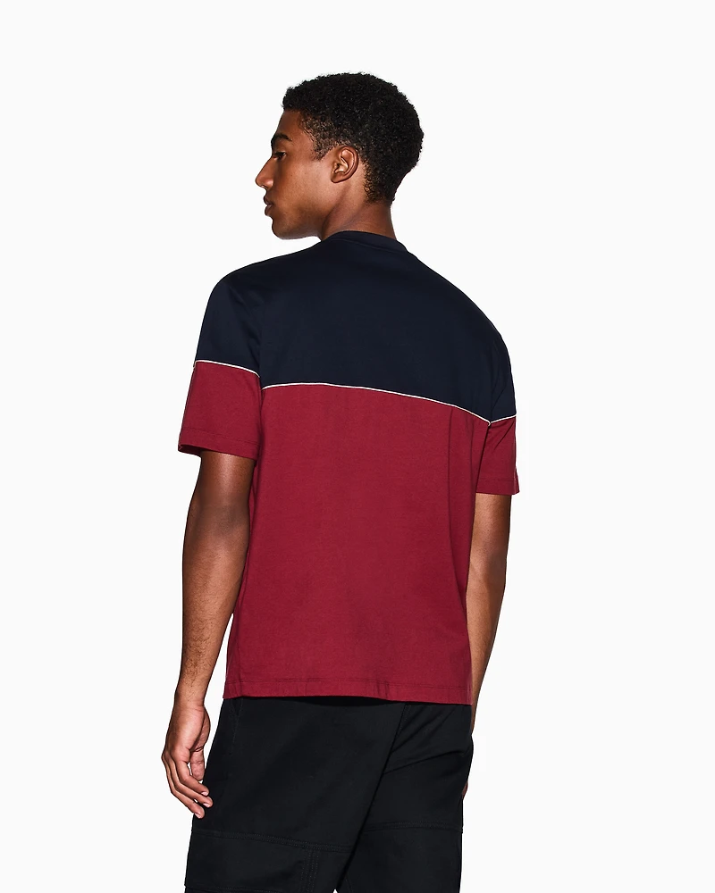 Regular fit two-tone T-shirt