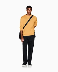 Wool and cotton crew neck sweater