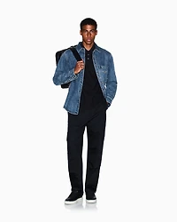 Regular fit polo shirt with patch