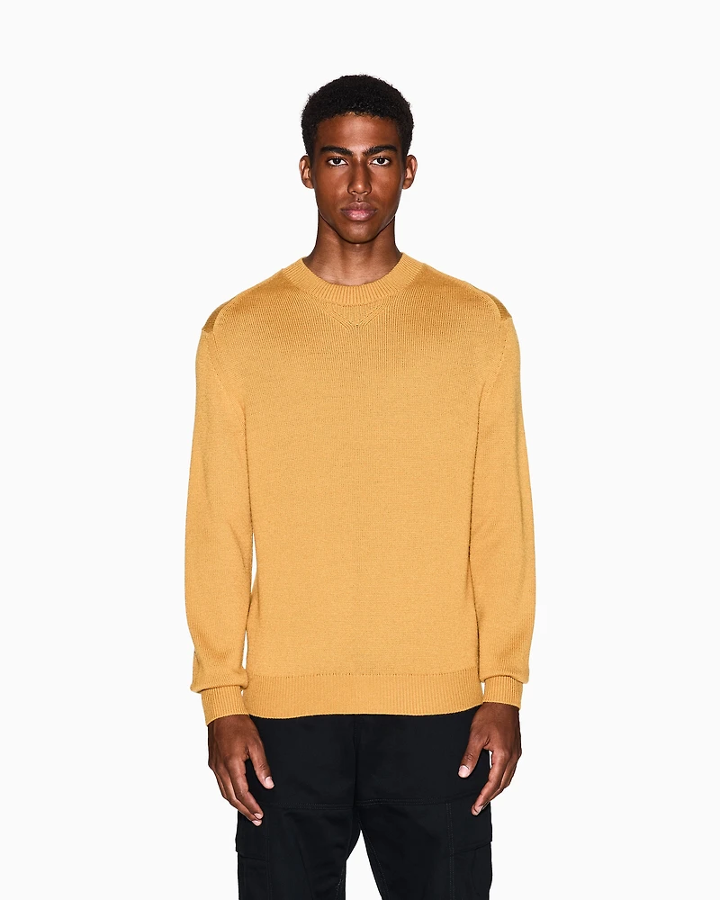 Wool and cotton crew neck sweater
