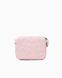 Emporio Armani - Nylon shoulder bag with quilted 3D-effect embroidery, Girl, Pink, Size: TU
