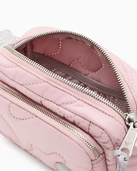 Emporio Armani - Nylon shoulder bag with quilted 3D-effect embroidery, Girl, Pink, Size: TU