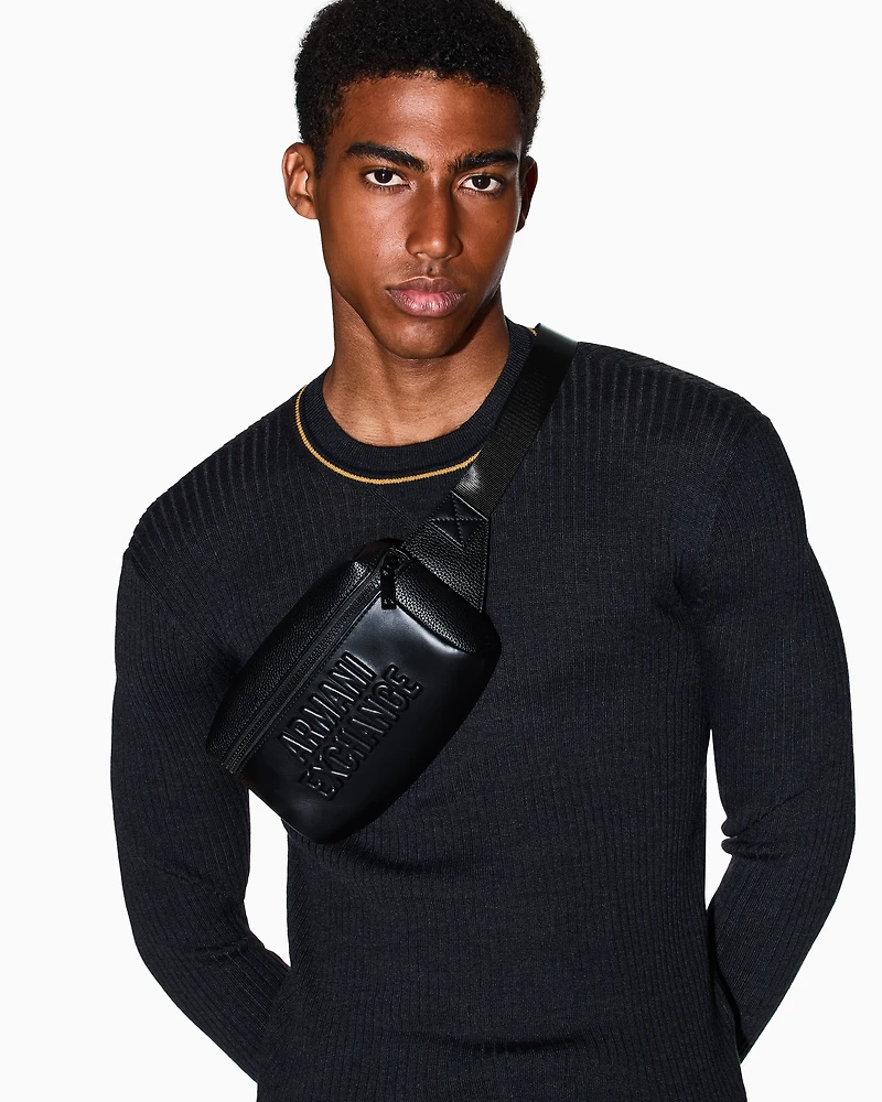 Bum bag with embossed logo