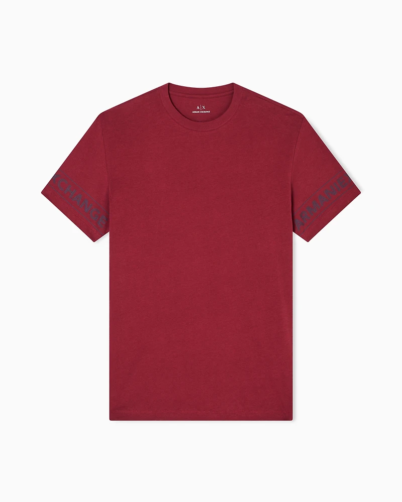 Regular fit T-shirt with printed sleeves
