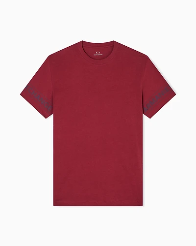 Regular fit T-shirt with printed sleeves