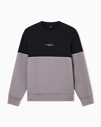 Two-tone sweatshirt stretch fabric