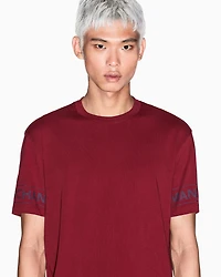 Regular fit T-shirt with printed sleeves