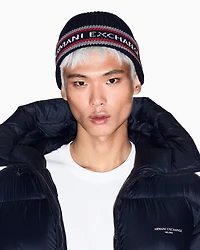 WOOL BLEND LOGO LETTERING BEANIE