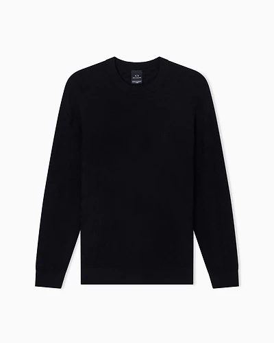 Crew neck sweater viscose blend