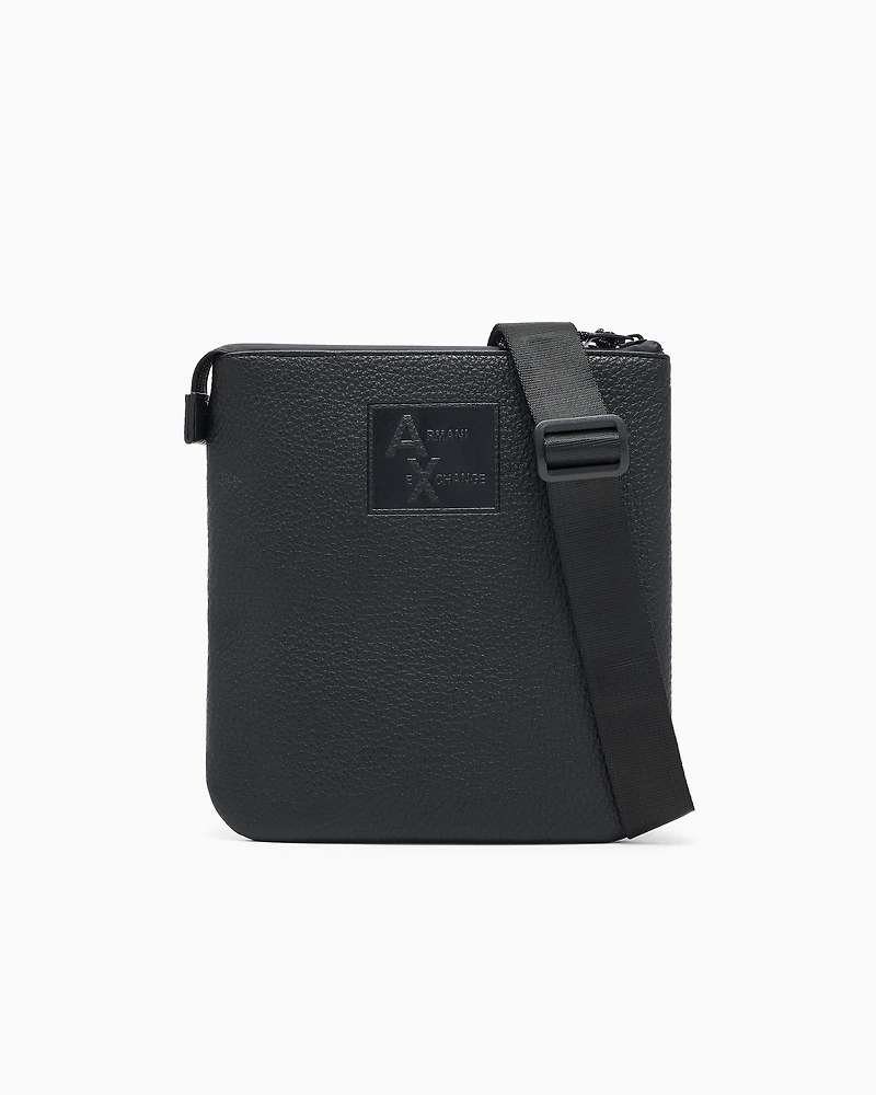 Shoulder bag with embossed logo