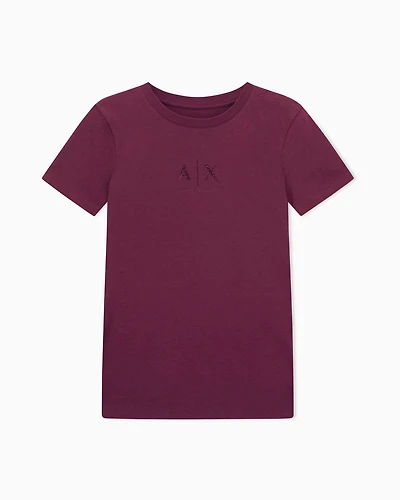 Regular fit T-shirt with glitter logo