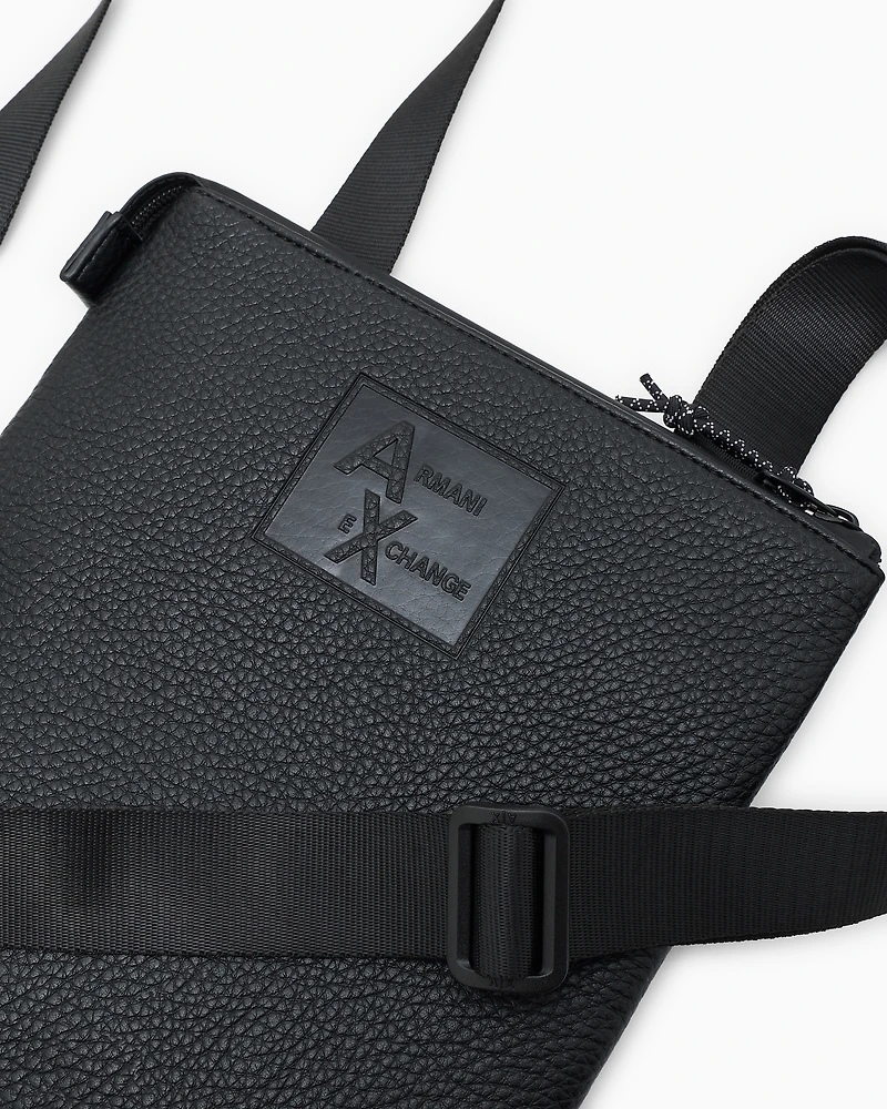 Shoulder bag with embossed logo