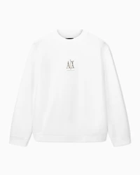 Crewneck sweatshirt with embroidered logo