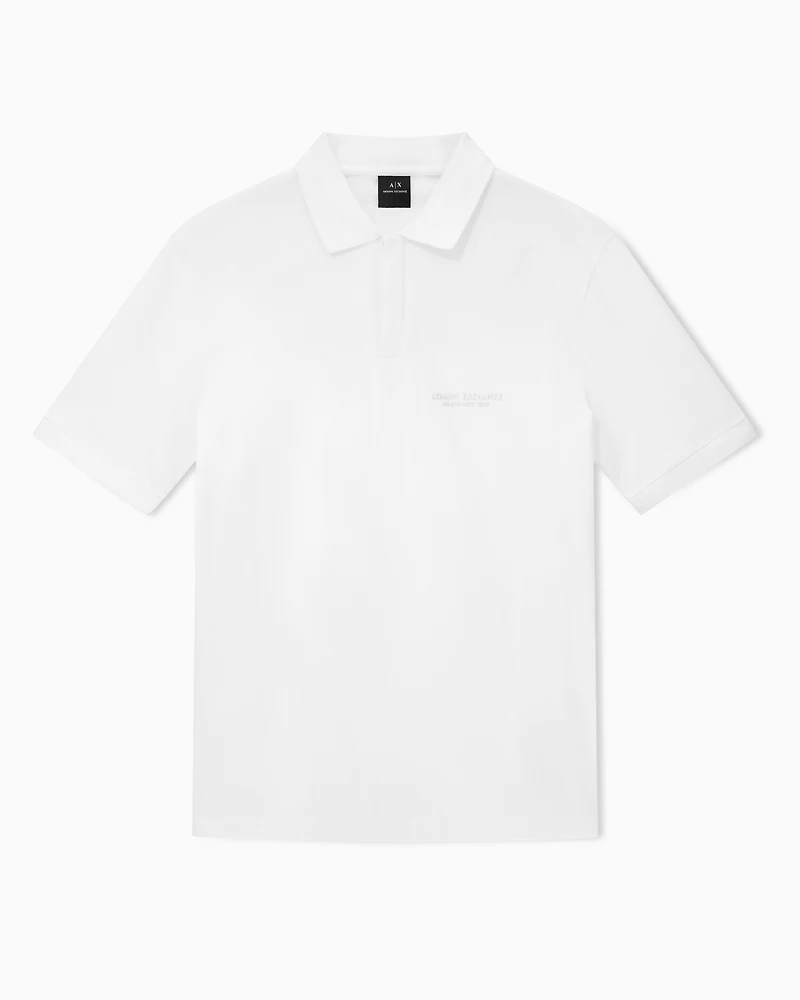 Regular fit polo shirt with tone-on-tone logo