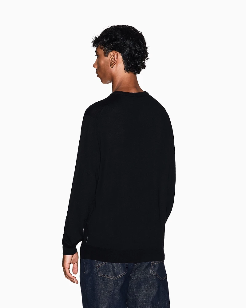 Crewneck sweater virgin wool