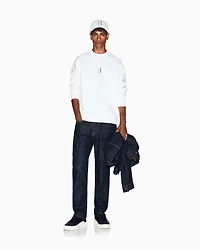 Crewneck sweatshirt with embroidered logo