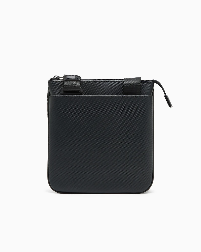 Monogram and Stripe Flat Shoulder Bag