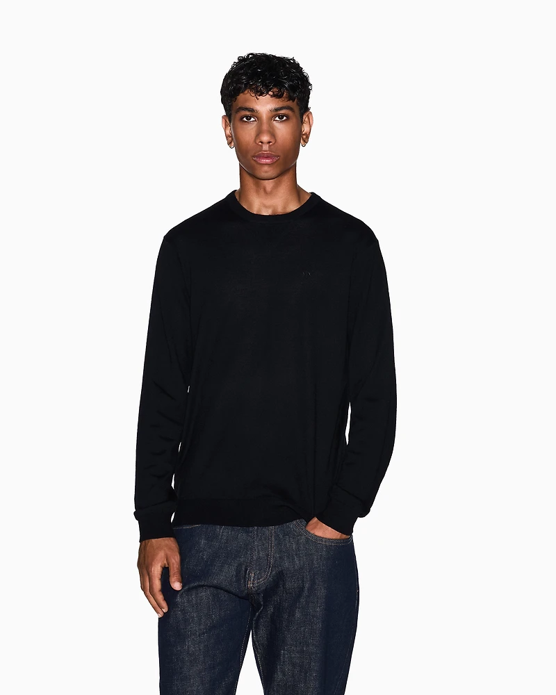 Crewneck sweater virgin wool