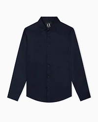 Armani Exchange - Regular fit cotton shirt, Man, Navy Blue, Size: