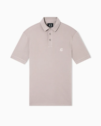 Regular fit cotton polo with logo