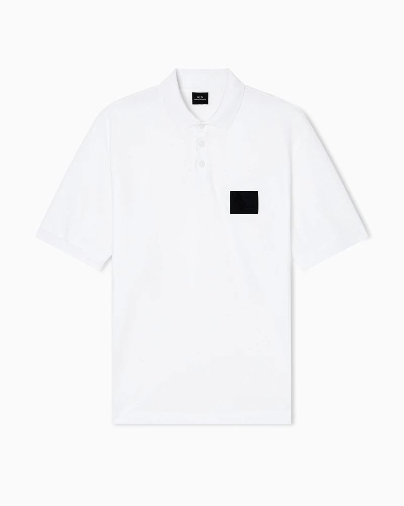 Regular fit polo shirt with patch