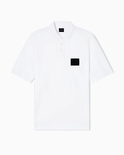 Regular fit polo shirt with patch