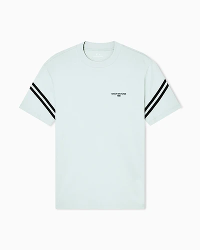 Regular fit T-shirt with contrasting piping