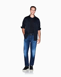 Armani Exchange - Regular fit cotton shirt, Man, Navy Blue, Size: