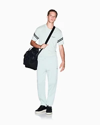 Regular fit T-shirt with contrasting piping