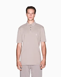 Regular fit cotton polo with logo