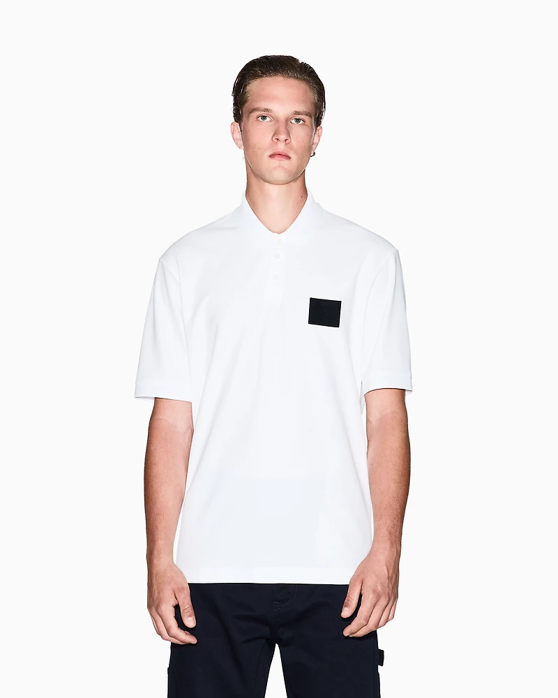 Regular fit polo shirt with patch