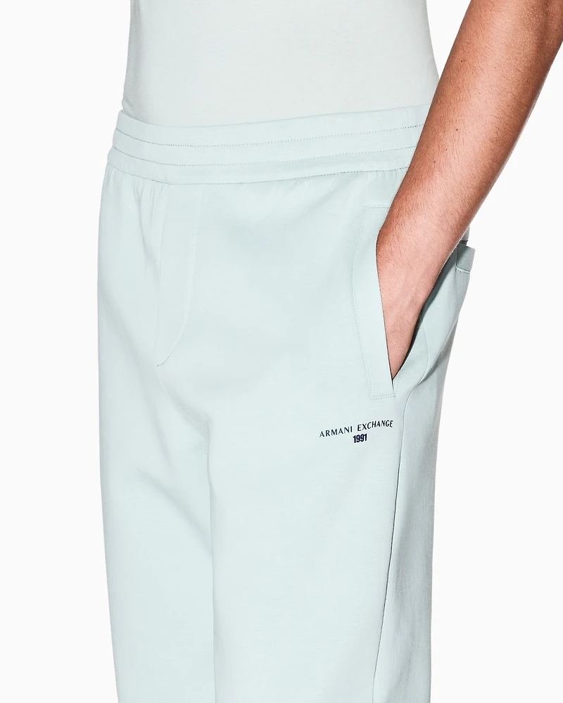 COTTON BLEND JOGGER SWEATPANTS WITH LOGO