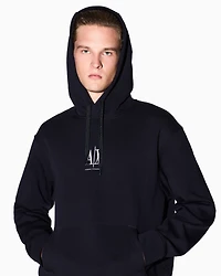 Armani Exchange - Hoodie with embroidered logo, Man, Navy Blue, Size:
