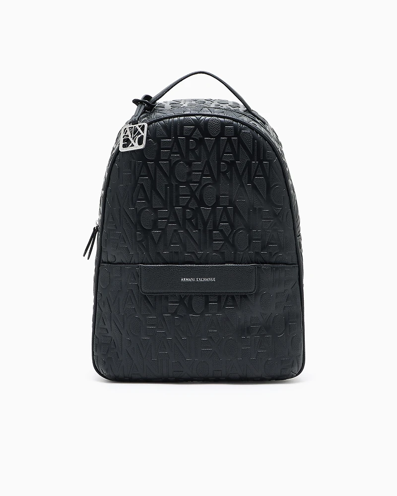 Backpack with allover logo