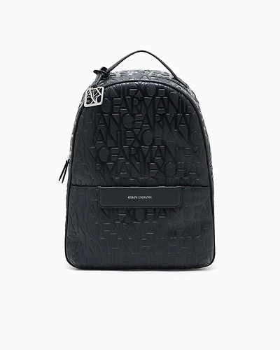 Backpack with allover logo