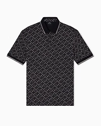Regular fit polo shirt with allover logo