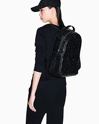 Backpack with allover logo