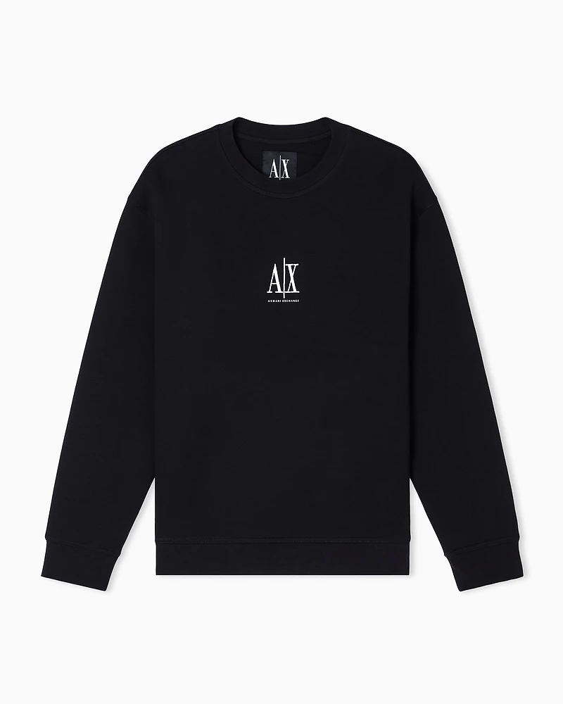 Crewneck sweatshirt with embroidered logo