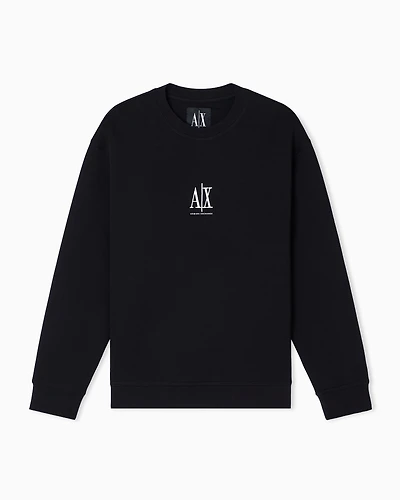 Crewneck sweatshirt with embroidered logo