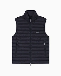 Full zip sleeveless down jacket
