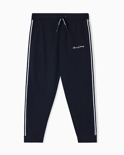 Armani Exchange - Logo Signature Joggers, Man, Navy Blue, Size: