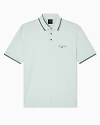 Regular fit cotton jersey polo shirt