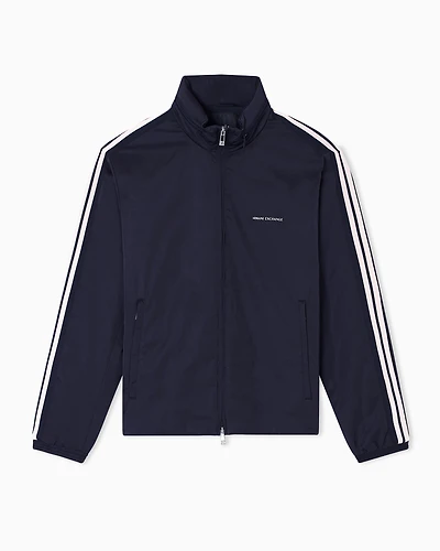 Full zip jacket with contrasting bands